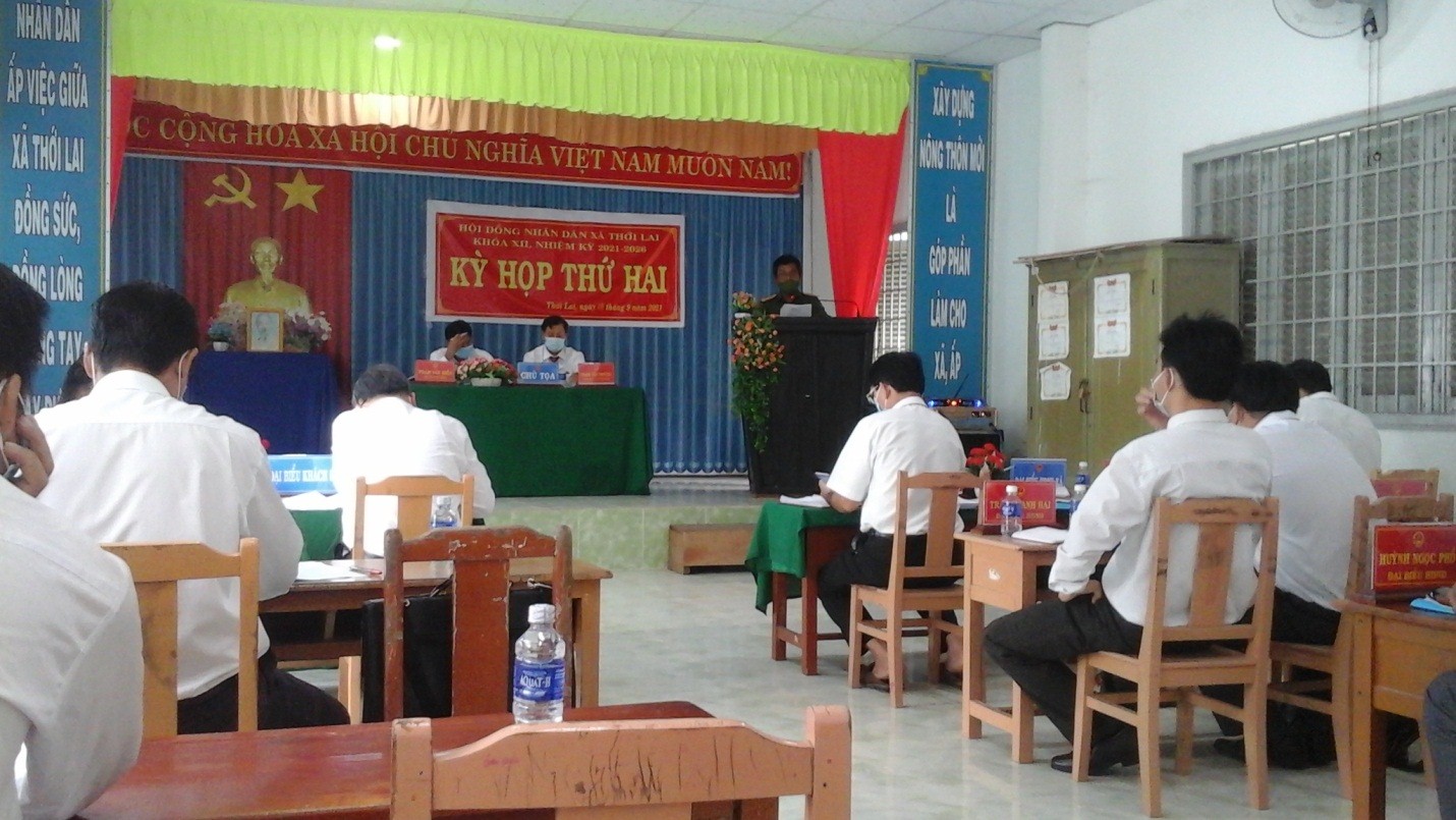 HĐND xã Thới Lai, huyện Bình Đại tổ chức kỳ họp lệ kỳ giữa năm 2021